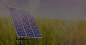 Animation of financial data and graphs over solar panels. Green energy, eco power, finance and economy concept digitally generated video. - Powered by Shutterstock - Get 15% off with code: PIKWIZARD15