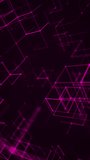 Vertical purple glowing geometric cubes forming an immersive digital environment. Looped 3D rendering. - Powered by Shutterstock - Get 15% off with code: PIKWIZARD15