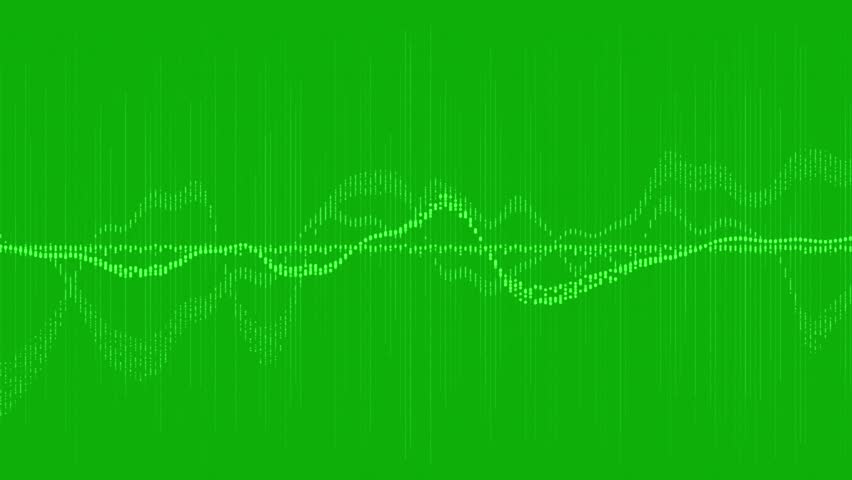 Green screen audio spectrum wave visualizer for music production