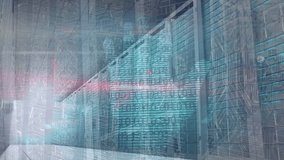 Animation of binary coding over human hand scanning and microprocessor connections over server room. Cyber security and business data storage technology concept - Powered by Shutterstock - Get 15% off with code: PIKWIZARD15