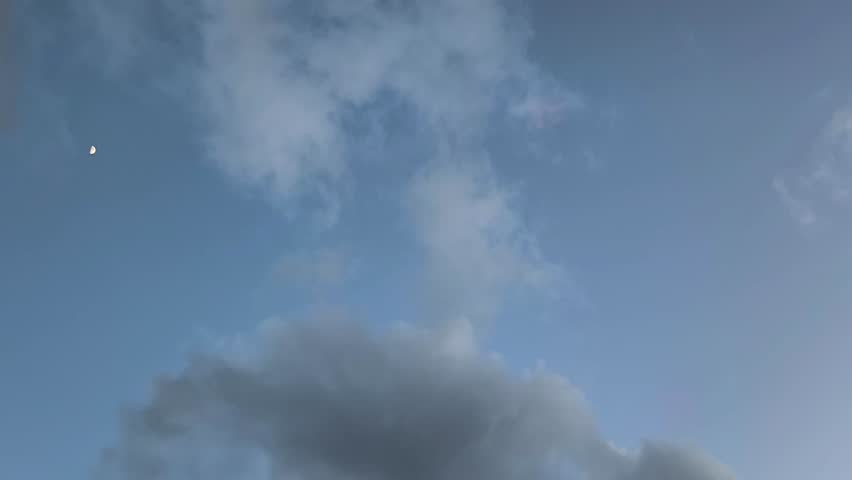 Blue sky with clouds at dusk