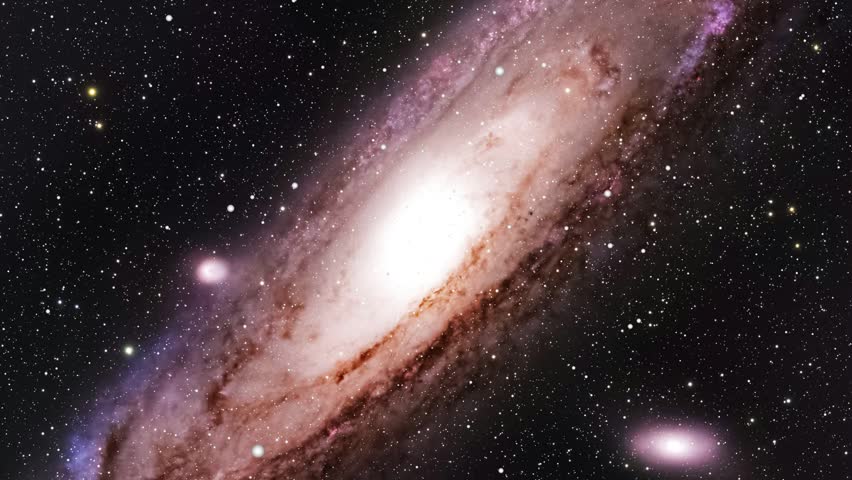 Andromeda Spiral Galaxy in Motion – Astronomy Space Background 4K