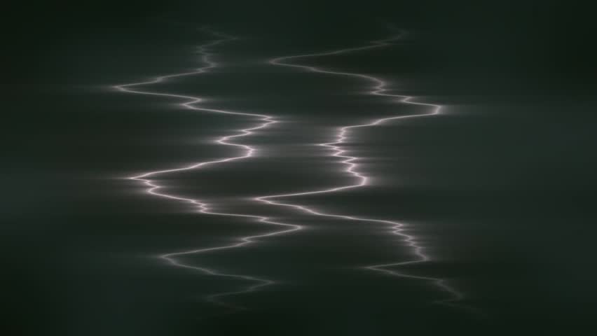 Dark scene showing bright lightning-like ripples across a calm surface with subtle reflections and moody atmosphere