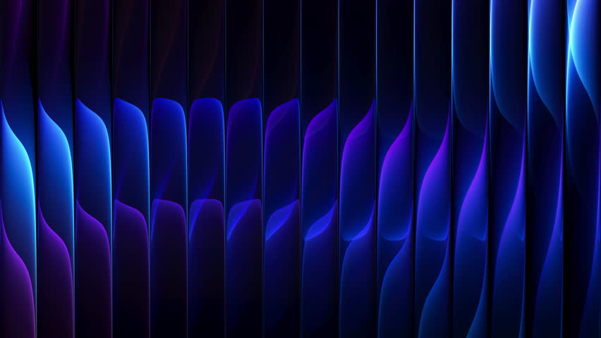 Fluid neon gradients ripple across ribbed glass while rotational motion shapes shifting colorful waves. Flowing chromatic dynamic gradients refracted through layered glass ridges for motion graphics, digital branding, visualizers and immersive design. Vibrant color waves slide across frame forming dynamic abstract backdrop. Multicolor gradients melt and reform as light rotates behind ribbed glass producing smooth wavelike distortions. Seamless loop. 4K