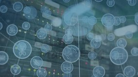Animation of network of connections over server room. global connections, computing and digital interface concept digitally generated video. - Powered by Shutterstock - Get 15% off with code: PIKWIZARD15