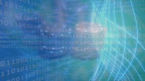 Animation of data processing and binary coding over casino chips. global business, finance, gambling and data processing concept digitally generated video. - Powered by Shutterstock - Get 15% off with code: PIKWIZARD15
