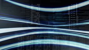 Animation of light trails over data processing on black background. Global technology, computing and digital interface concept digitally generated video. - Powered by Shutterstock - Get 15% off with code: PIKWIZARD15