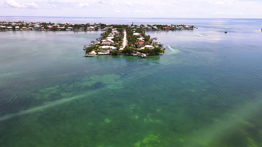 Key West Florida USA island community surrounded by ocean 4K
