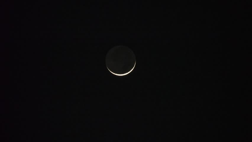 A Crescent moon with earthshine
