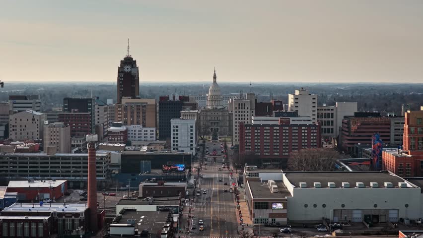 Lansing Michigan Downtown Skyline of Capital