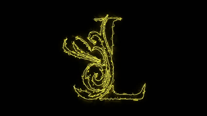 English letter colorful animation and alphabet art style video