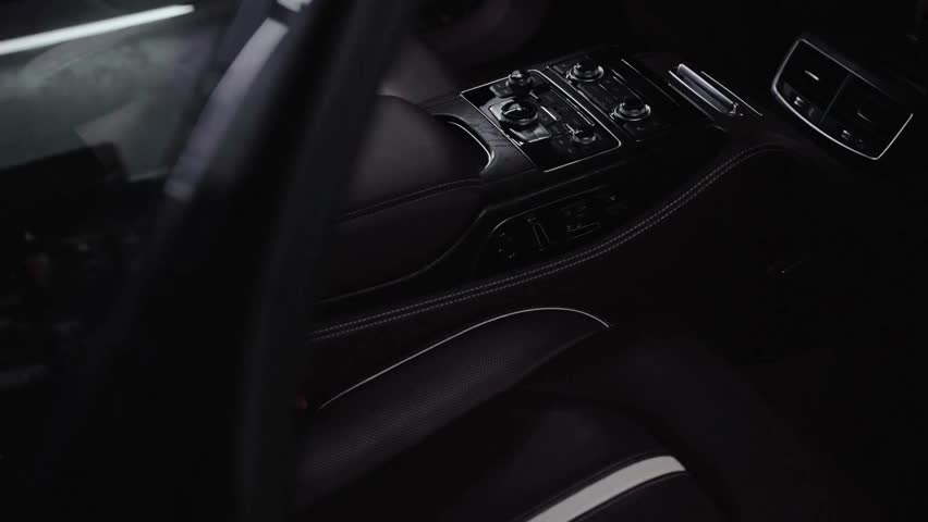 Close-up of a luxury car