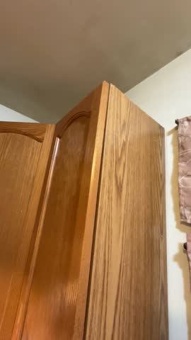 Interior Vintage Kitchen Cabinets with Aged Wood Finish and Classic Rustic Design Detail