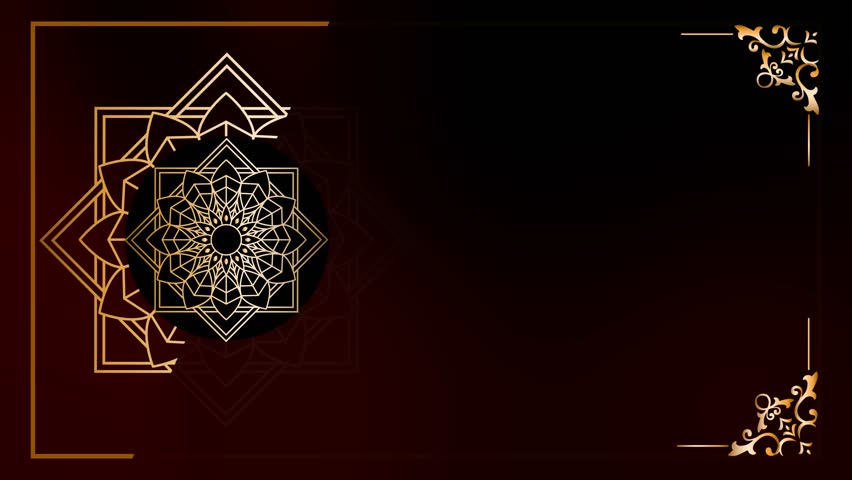 Fluid Motion animation with Voidlight style. Theme: Spiritual Background. Gold for microstock.