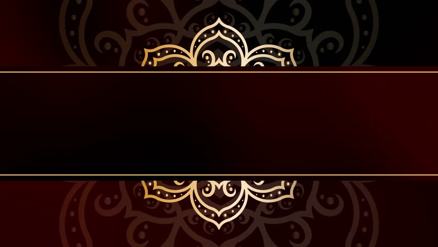 Floating Motion animation with Botanical Serenity style. Theme: Islamic Background. Gold for microstock.