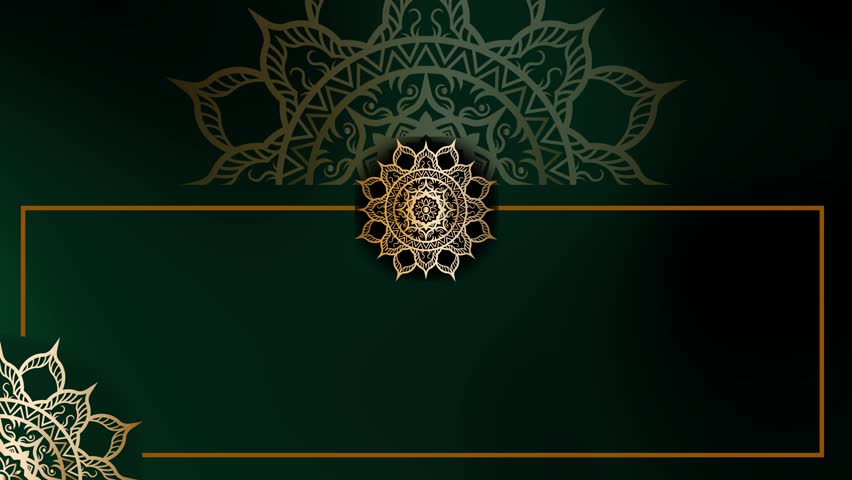 Dynamic Loop animation with Flora Vitae Circle style. Theme: Ornamental Background. Mandala Gold for microstock.