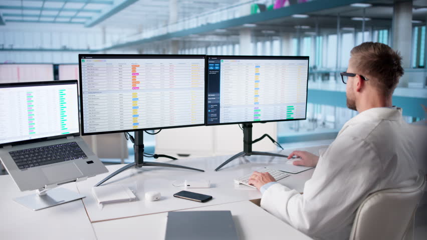 Healthcare Analyst Utilizing Data For Hospital Billing And Budgeting Technology