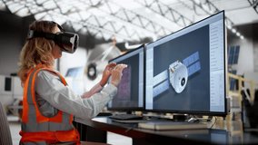 Female Engineer Designing Solar-powered Satellite Using VR Glasses - Powered by Shutterstock - Get 15% off with code: PIKWIZARD15