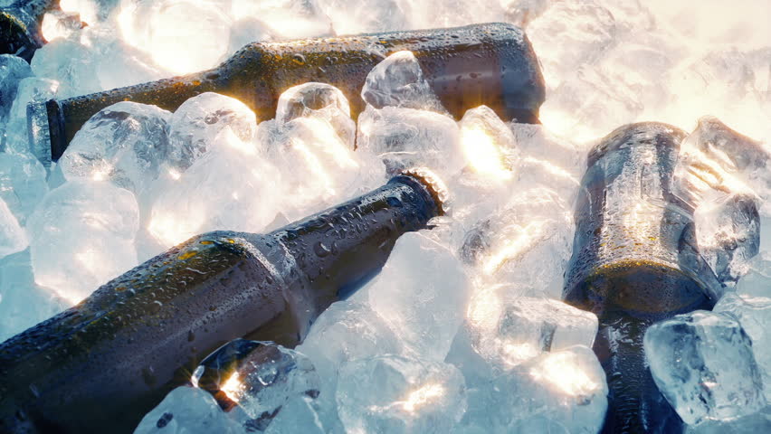 Bottles Of Beer On Ice Party Scene
