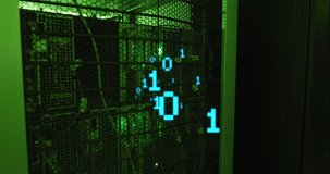 Animation of binary coding data processing over computer servers. Global business, finances, computing and data processing concept digitally generated video. - Powered by Shutterstock - Get 15% off with code: PIKWIZARD15