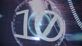 Animation of data processing over countdown. global business, sport and digital interface concept digitally generated video. - Powered by Shutterstock - Get 15% off with code: PIKWIZARD15