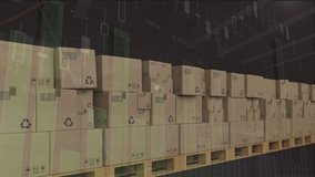 Animation of network of connections over boxes. Global business and digital interface concept digitally generated video. - Powered by Shutterstock - Get 15% off with code: PIKWIZARD15