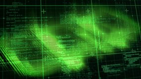 Animation of glowing data processing over grid. global computing, data processing and digital interface concept digitally generated video. - Powered by Shutterstock - Get 15% off with code: PIKWIZARD15