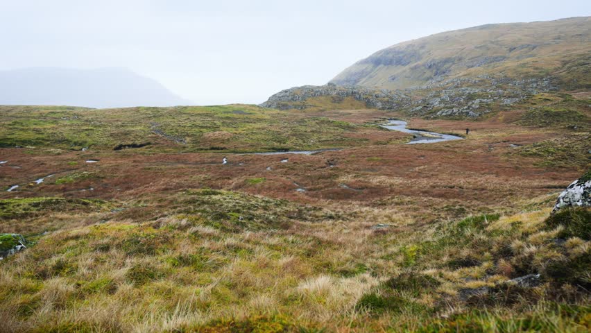 mountain valley, open landscape, rural nature, scenic countryside, wide view