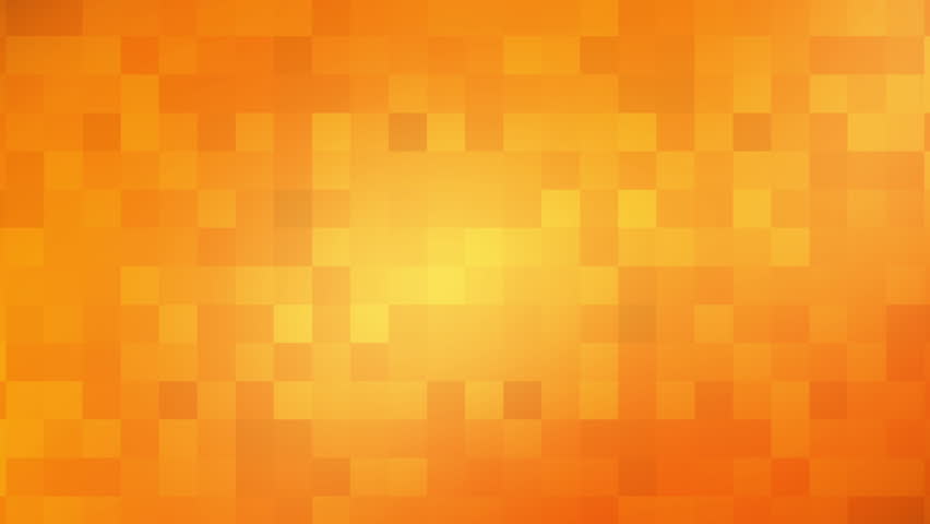 Abstract Orange Pixelated Mosaic Motion Background - Seamless Loop
