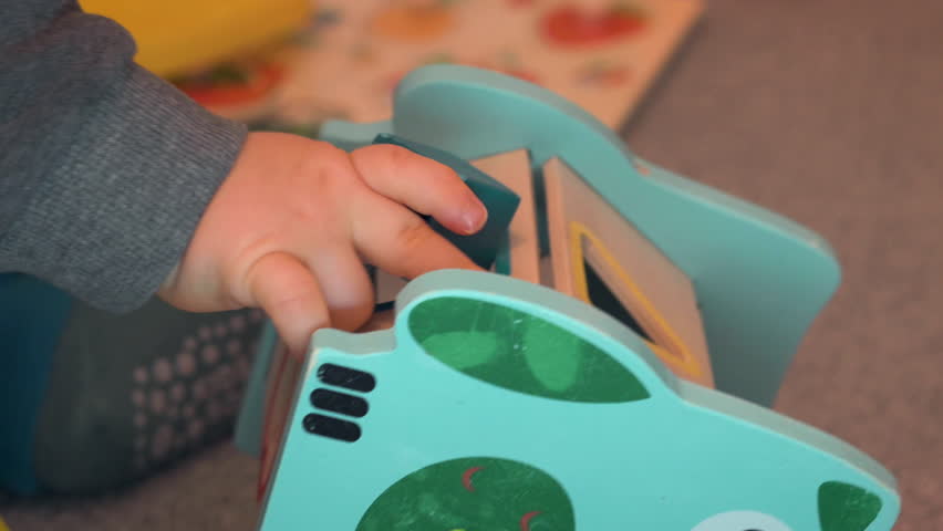 Close-up shot of a toddler