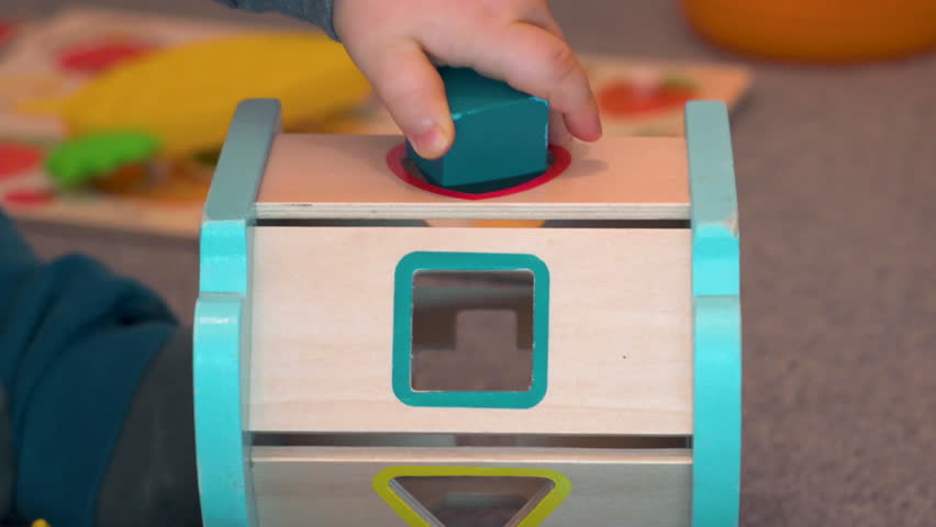 Close-up shot of a young toddler