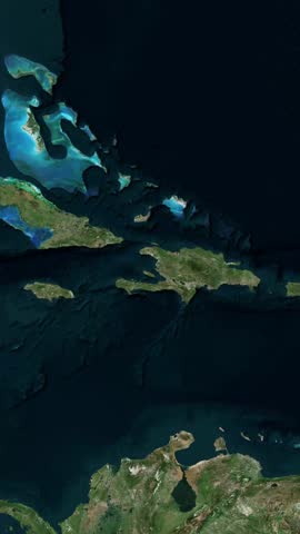 Haiti National Border Highlighted Vertical Map Animation. Diplomatic International Relations Concept. 4K