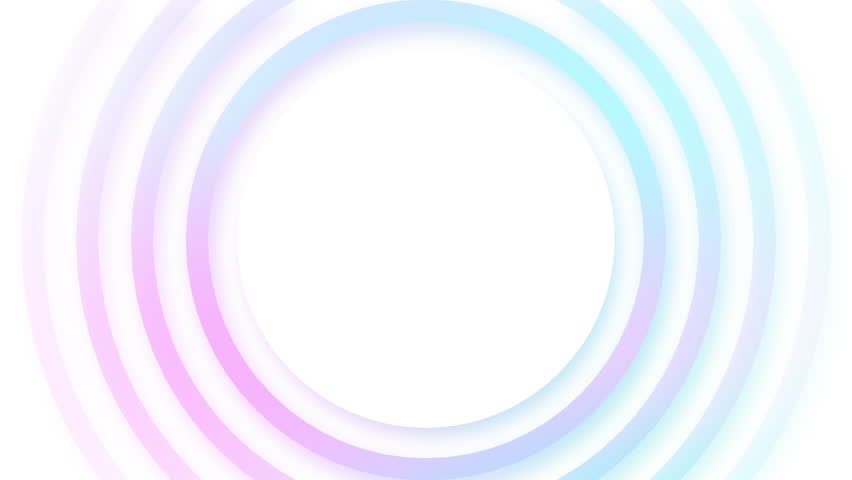 Pastel concentric circle gradient background seamless loop. 4K footage