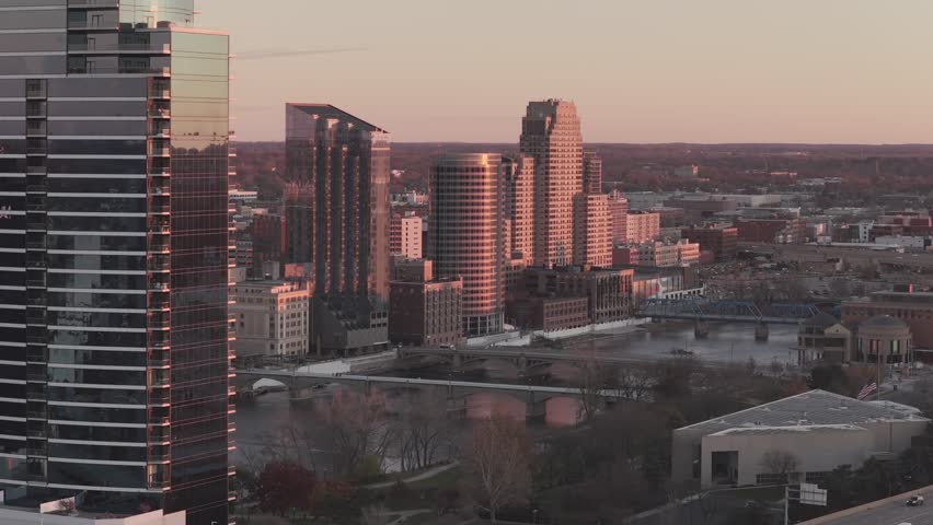 Grand Rapids Michigan Downtown Skyline