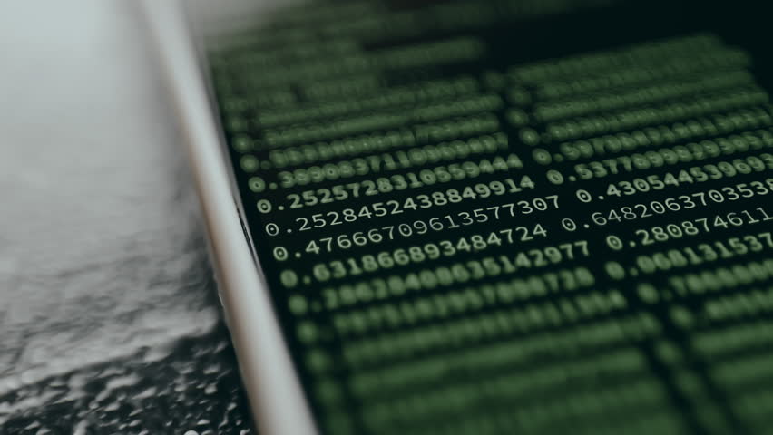 Security console prompts and flowing alphanumeric symbols, ethical hacking concept