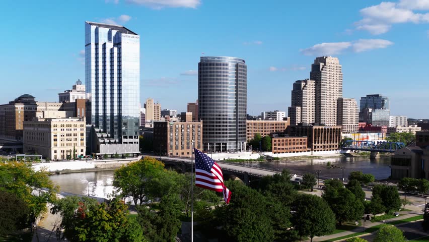 Grand Rapids Michigan Downtown Skyline