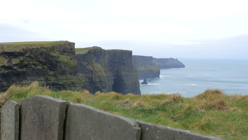 Cliffs of Moher Ireland Coastal Cliffs with Stone Foreground Atlantic Ocean Wild