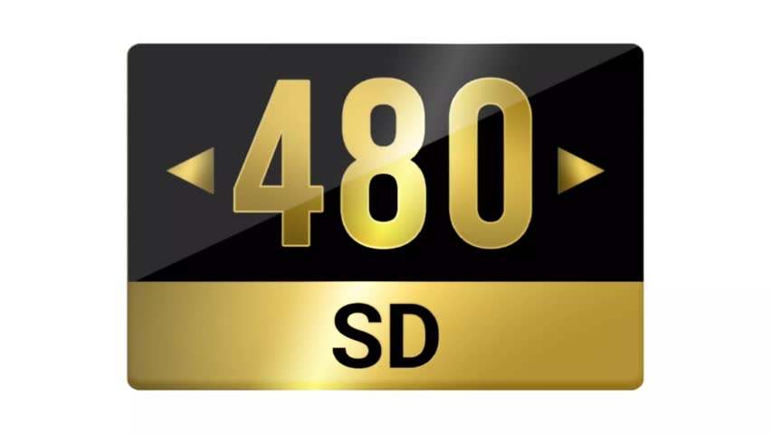 480p sf premium logo animation video, 480p sd luxurious badge sticker animation clip illustration design, High definition label.