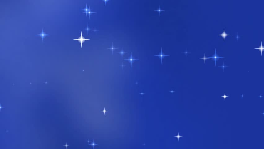 A mesmerizing animation of a blue night sky filled with twinkling stars