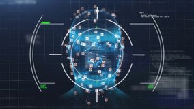Animation of scope scanning and data processing over digital human head. global technology, data processing and digital interface concept digitally generated video. - Powered by Shutterstock - Get 15% off with code: PIKWIZARD15