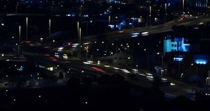 Social icons fading in from start and drifting over moving highway traffic to show metric growth. Urban, transportation, digital, connectivity, nightscape, motion, data - Powered by Shutterstock - Get 15% off with code: PIKWIZARD15