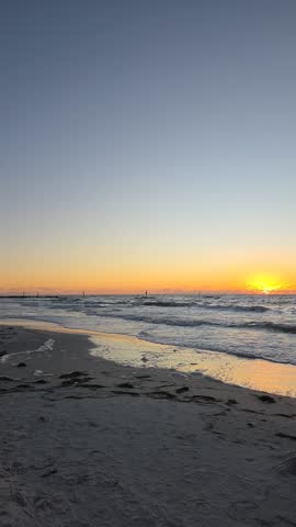 Beautiful sunset on the Florida beach 