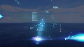 Animation of processing circle over data processing over seascape. global network, data processing, communication and technology concept digitally generated video. - Powered by Shutterstock - Get 15% off with code: PIKWIZARD15