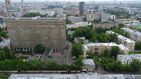 Lateral Drone Movement Past Vishnevsky Medical Center