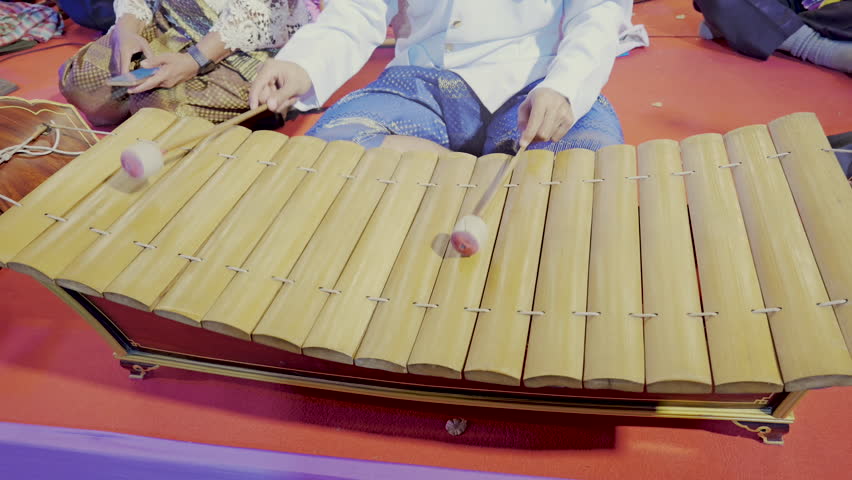 Thai wood alto xylophone.The alto xylophone or Ranat in Thai classical ensemble which was traditionally played
