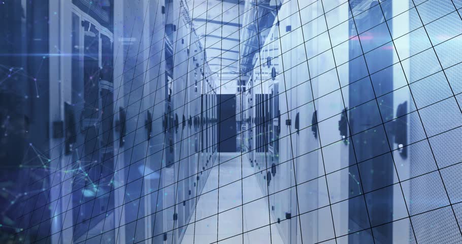 Composite image of data processing against caucasian man wearing vr headset. Global business digital interface technology and networking concept digitally generated video.