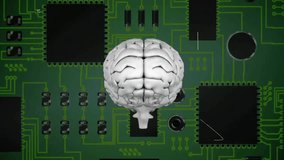 Animation of human brain and mathematical data processing. Global science, computing and data processing concept digitally generated video. - Powered by Shutterstock - Get 15% off with code: PIKWIZARD15