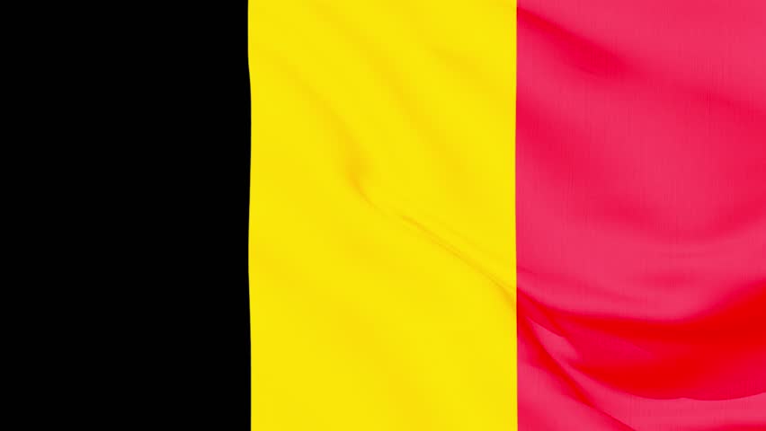 Belgium seamless realistic flag wave