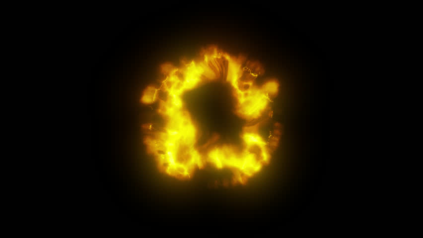 Orange Energy Smoke Explosion Alpha Transparent Background MOV