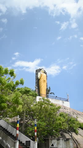 Statue of Lord Buddha, Kirinda Vihara Maha Devi Temple, Kirinda, Hambantota, Sri Lanka.
